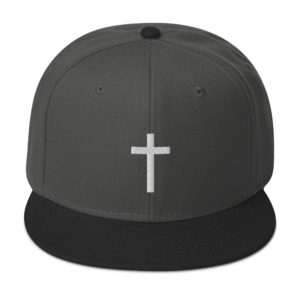 Cross snapback hat