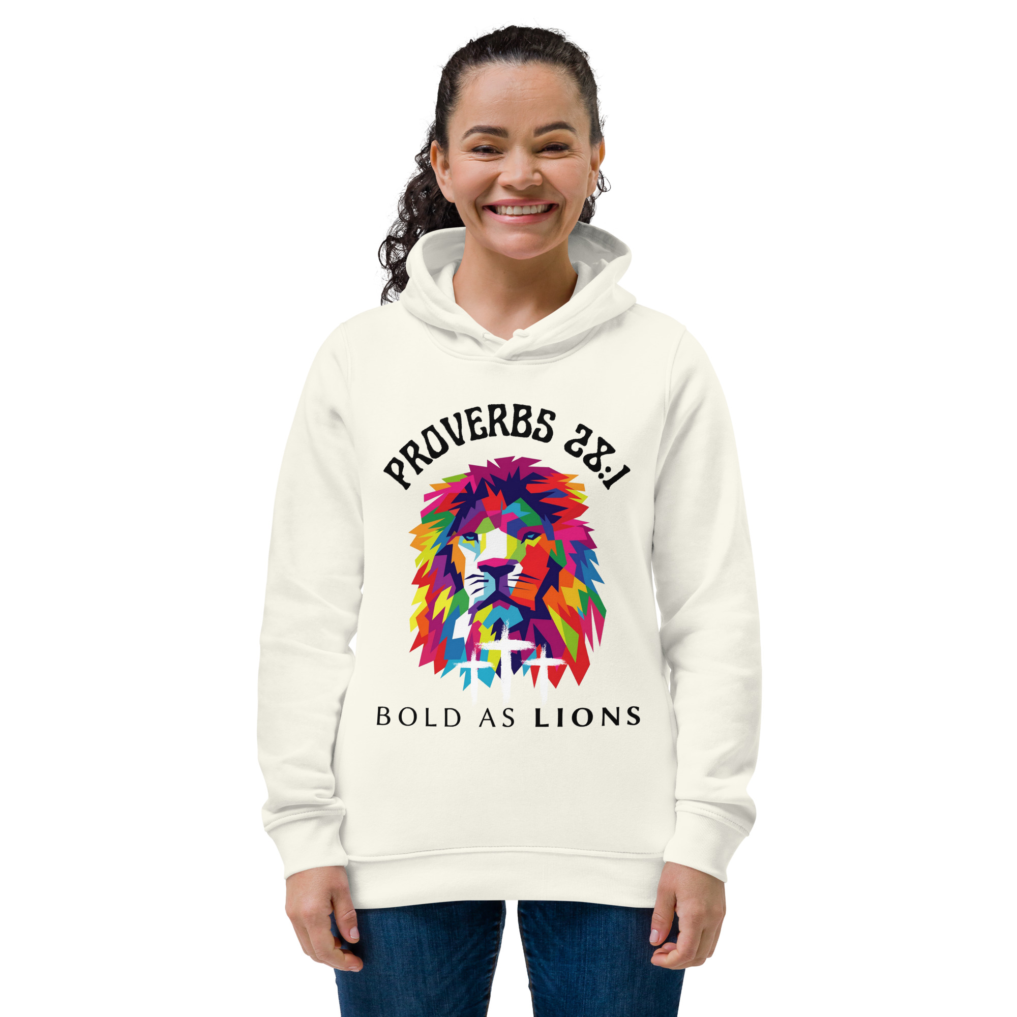 Kleding Dameskleding Hoodies & Sweatshirts Idea of Heaven Illustration Women's eco fitted hoodie 